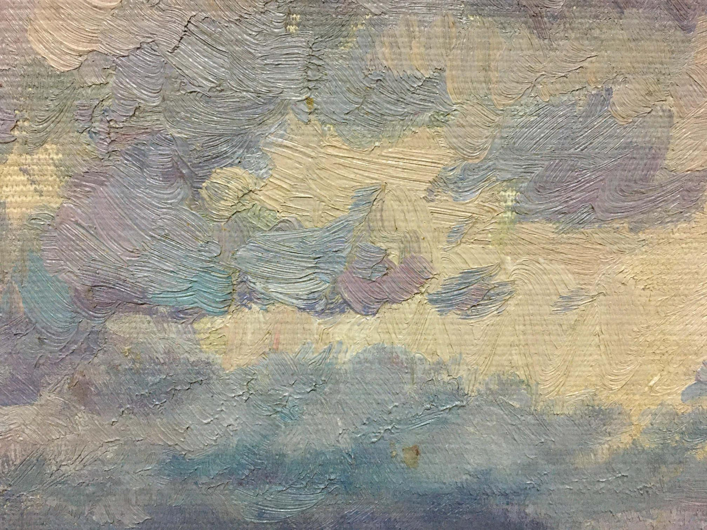 Textured oil painting of cloudy sky by Zaretsky Victor Ivanovich