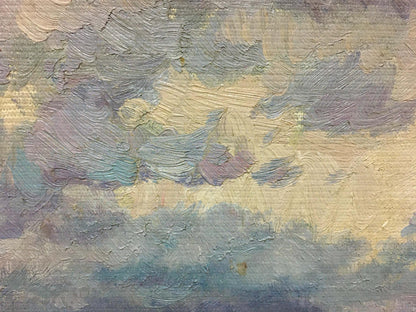 Textured oil painting of cloudy sky by Zaretsky Victor Ivanovich