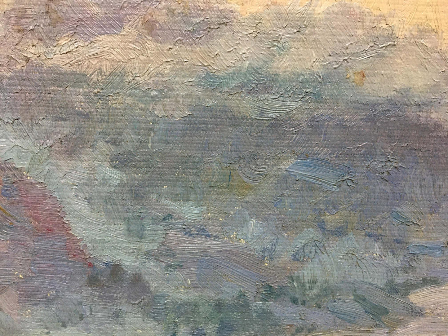 Textured oil painting of cloudy sky by Zaretsky Victor Ivanovich