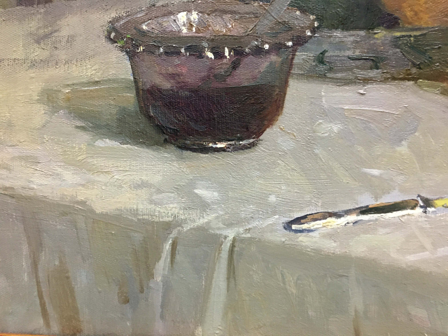 Oil painting Gifts of Autumn Wolstein Moses Lvovich in dark reflective glass bowl