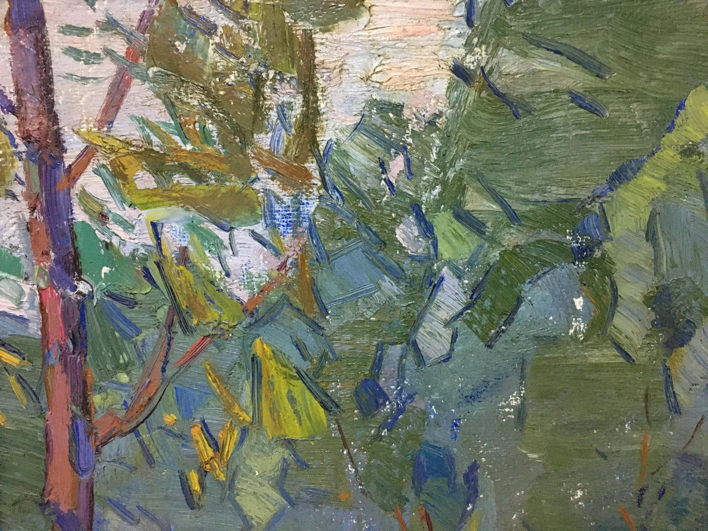 Vibrant impressionist oil painting of Desna River by Chegodar Vasily Dmitrievich