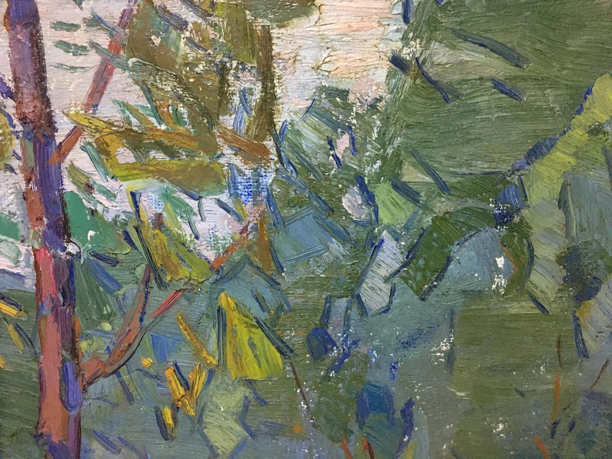 Vibrant impressionist oil painting of Desna River by Chegodar Vasily Dmitrievich