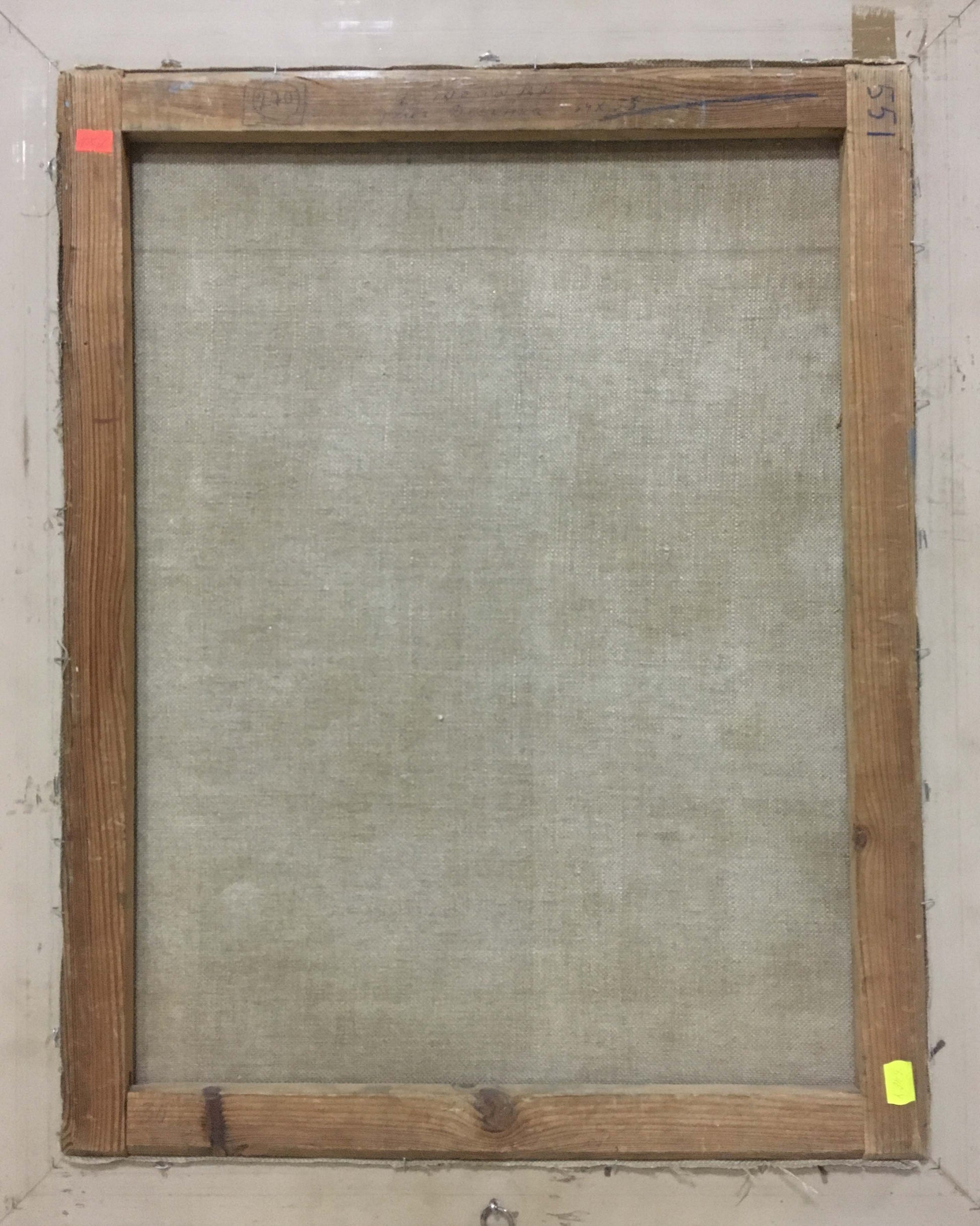Back of rustic wooden frame for Oil painting Desna River Chegodar Vasily Dmitrievich
