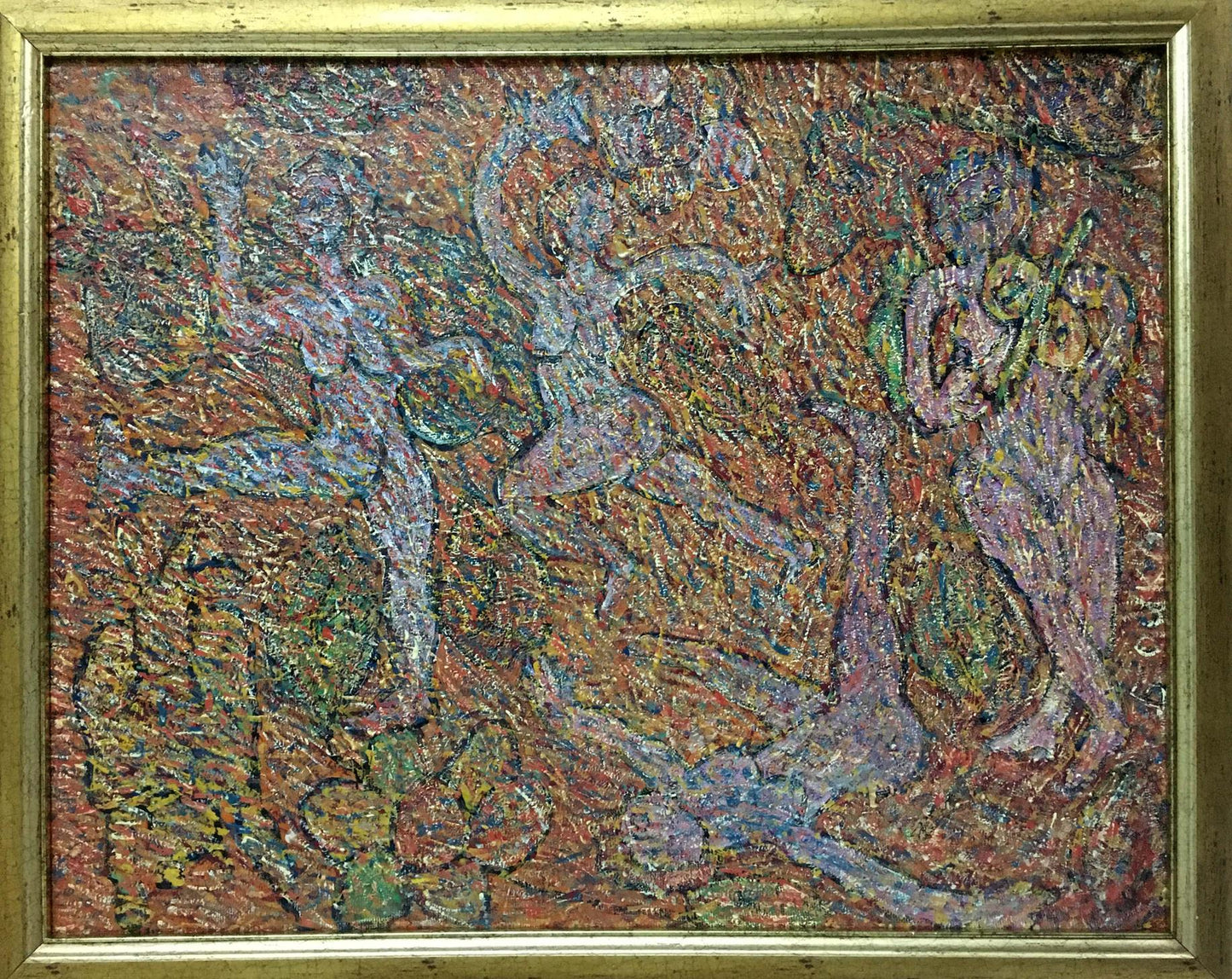 Oil painting Abstraction by Boyko Petr Borisovich in gold frame