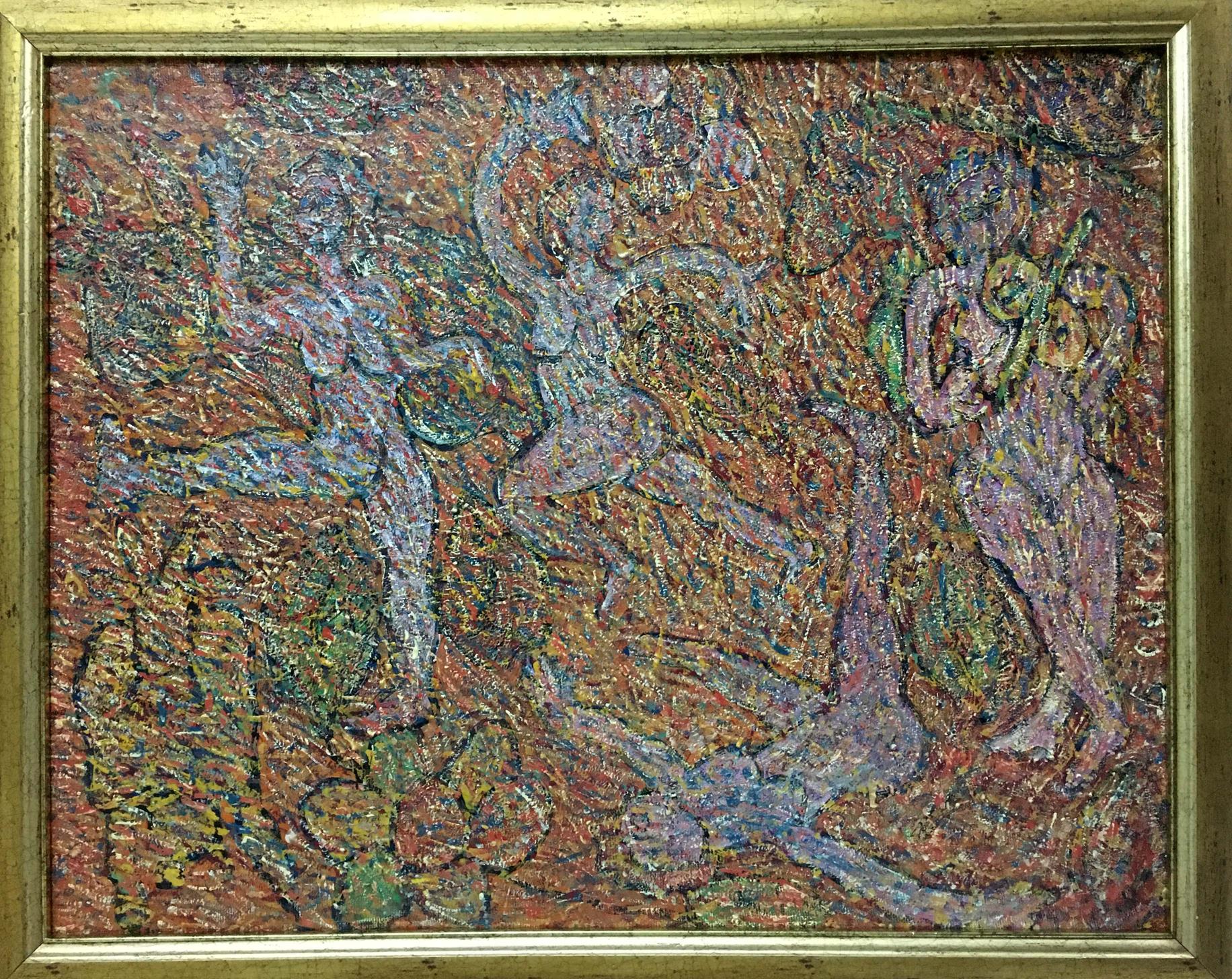 Oil painting Abstraction by Boyko Petr Borisovich in gold frame