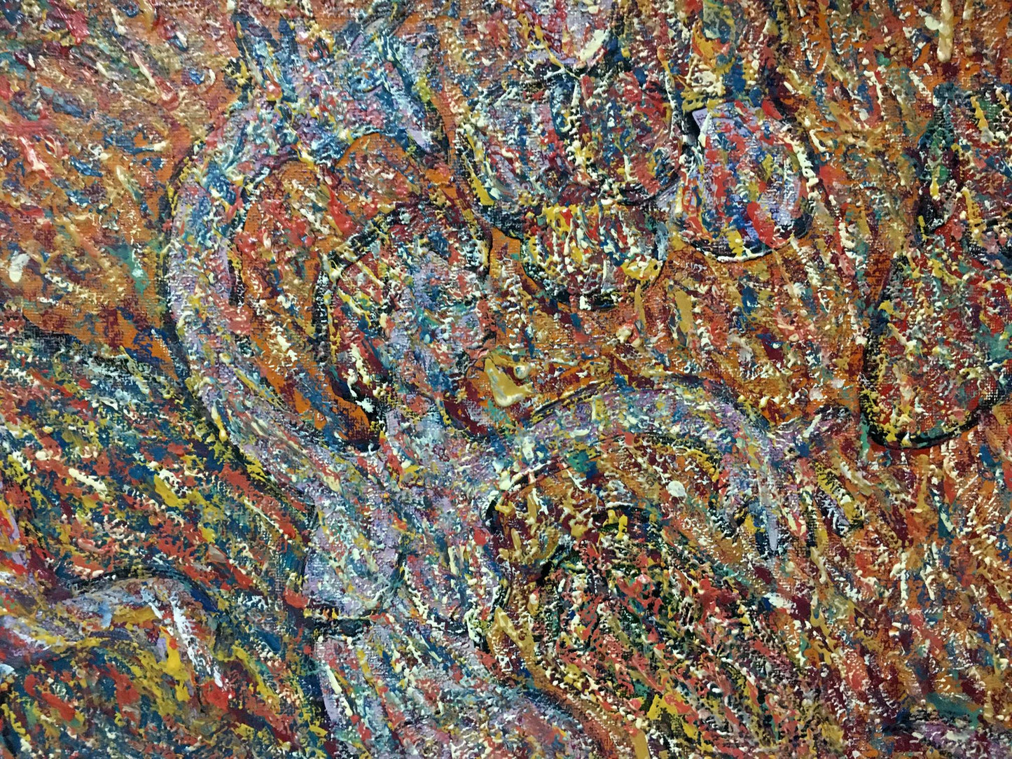 Oil painting Abstraction by Boyko Petr Borisovich with swirling earthy tones