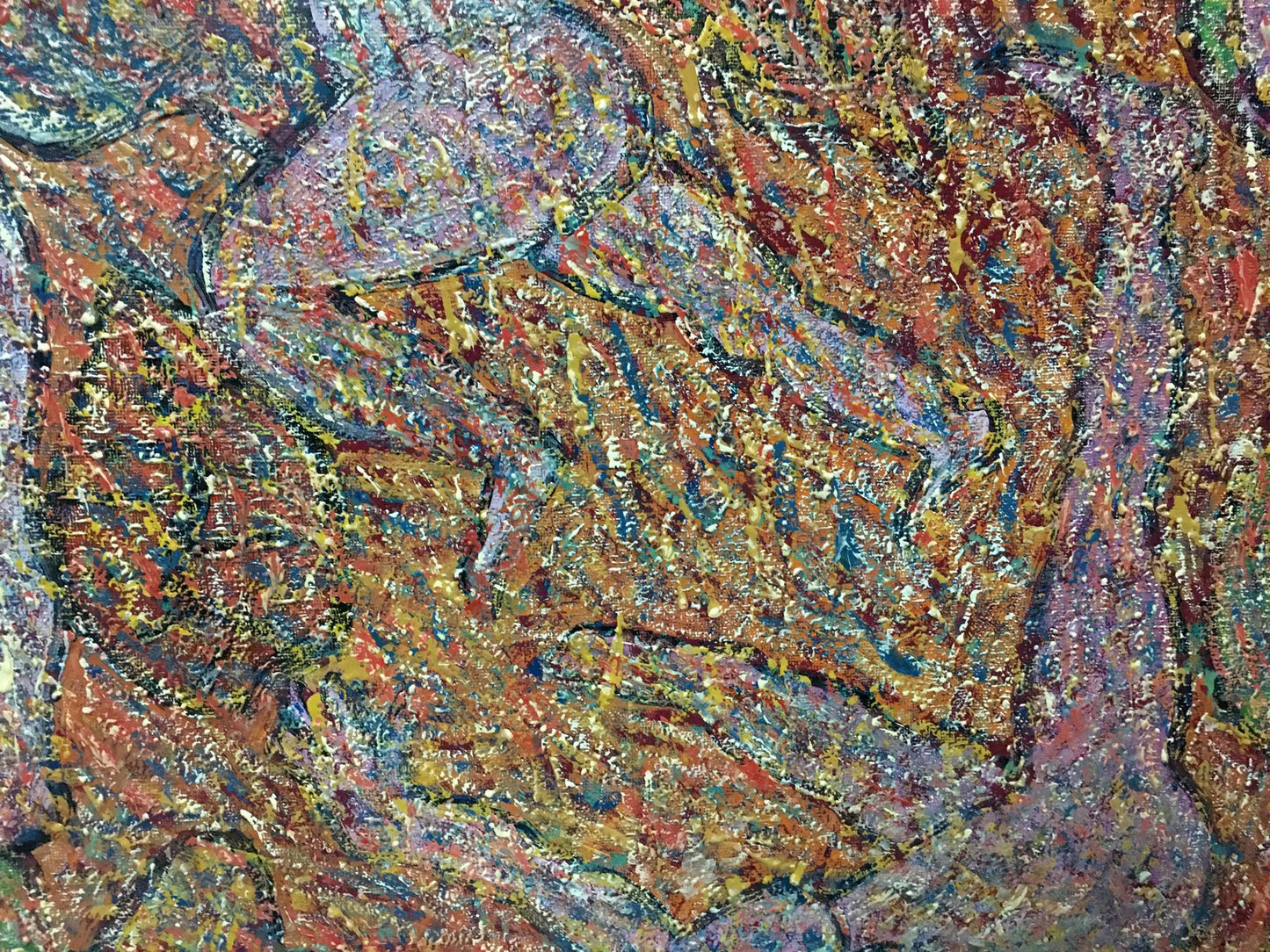 Oil painting Abstraction by Boyko Petr Borisovich with textured earthy browns ochres blues