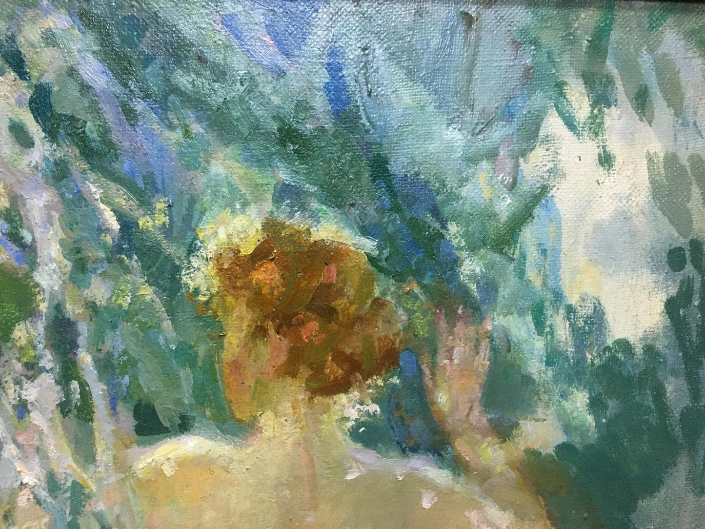 Oil painting At a Lake by Chaus Victor Nikolaevich, impressionistic figure
