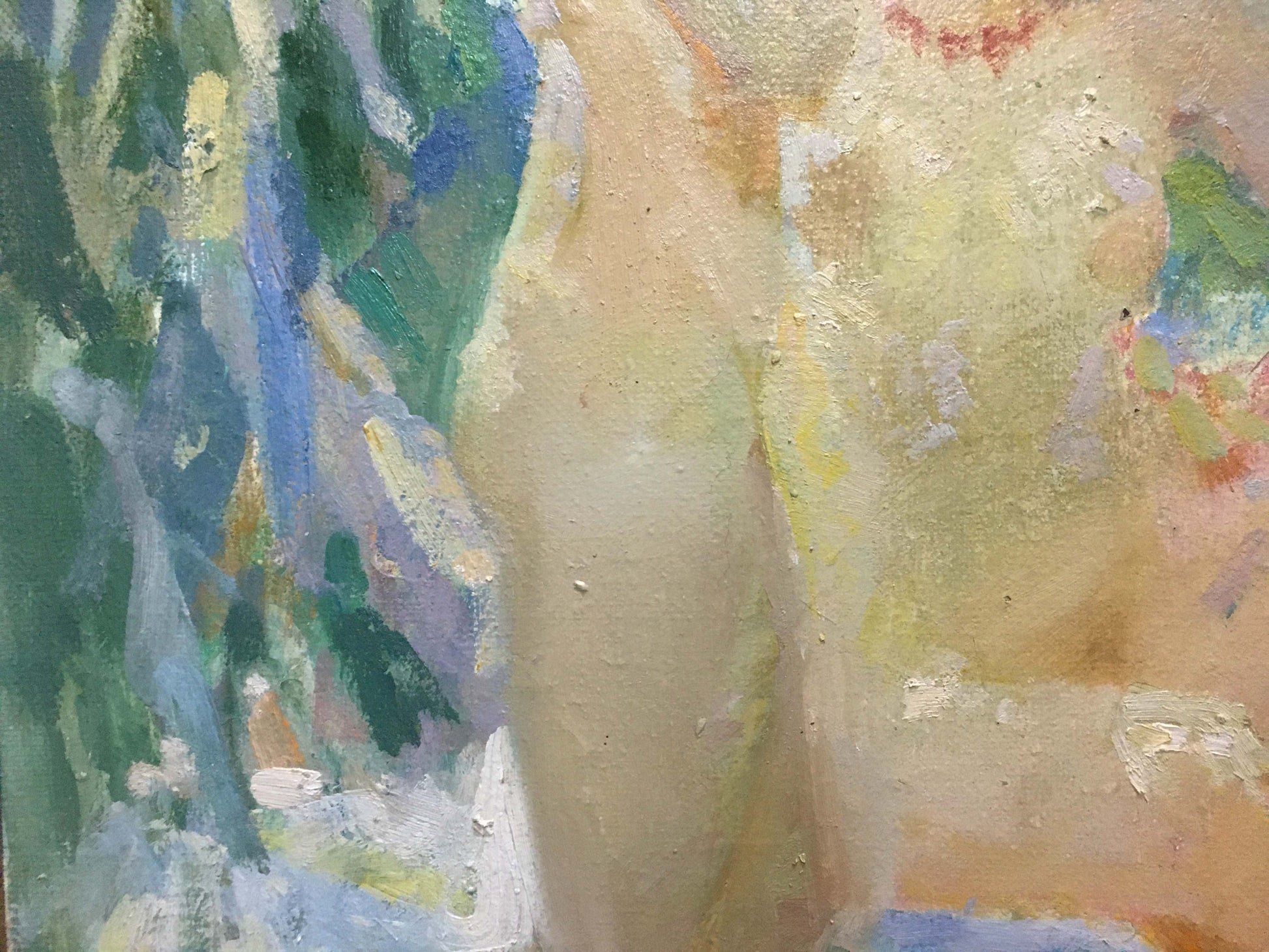 Impressionistic nude oil painting At a lake by Chaus Victor Nikolaevich
