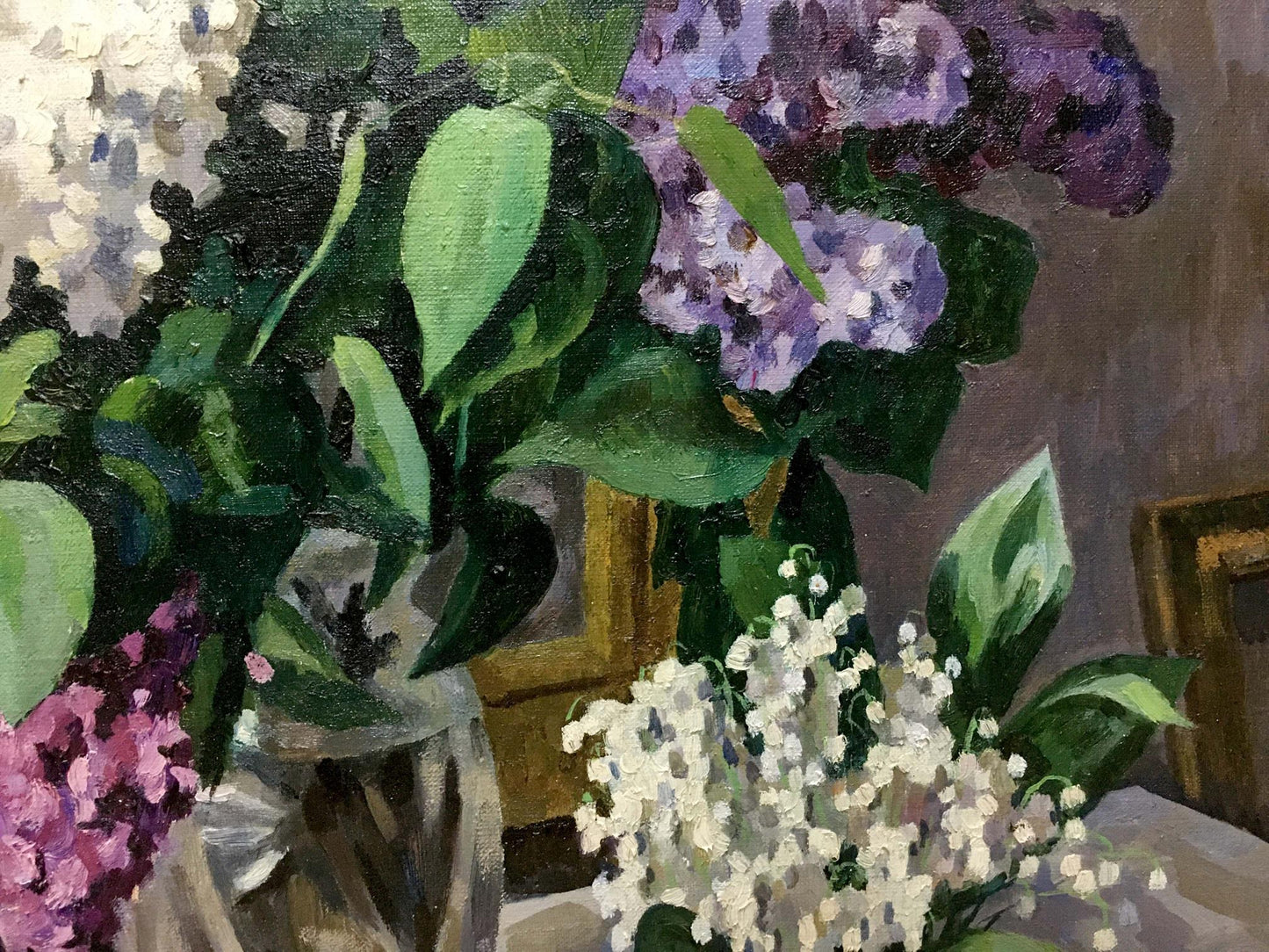 Oil painting Lilac Chamata by Igor Pavlovich: lilacs, lily-of-the-valley