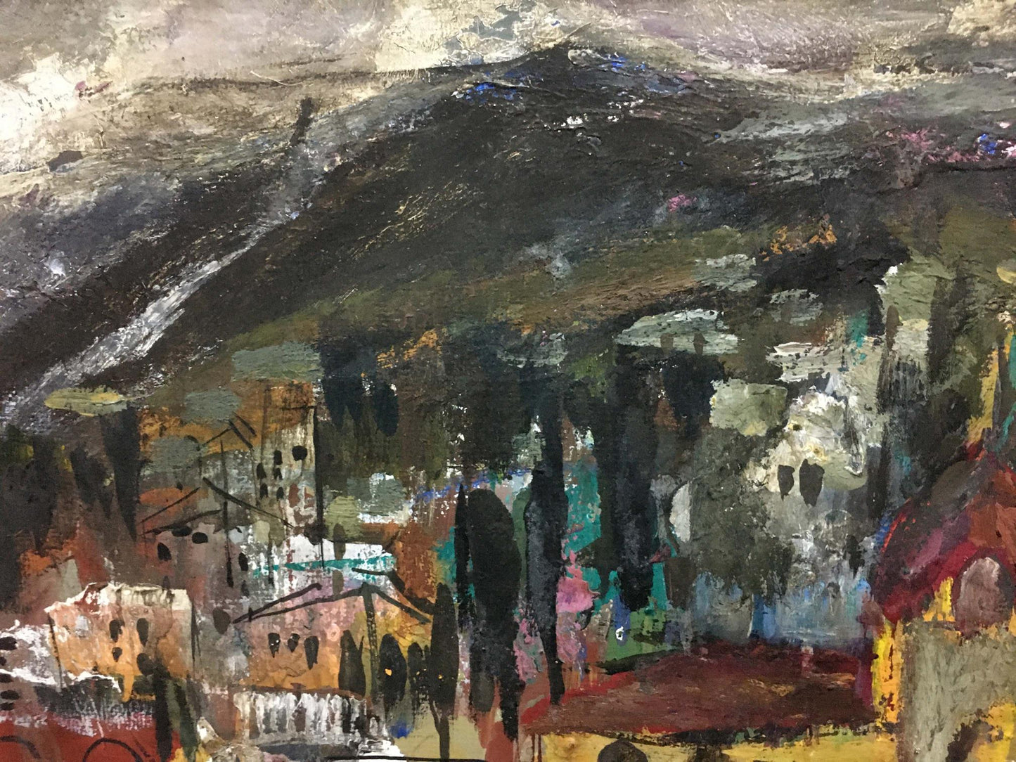 Abstract oil painting City in abstraction by Zebek Vladimir Evgenievich