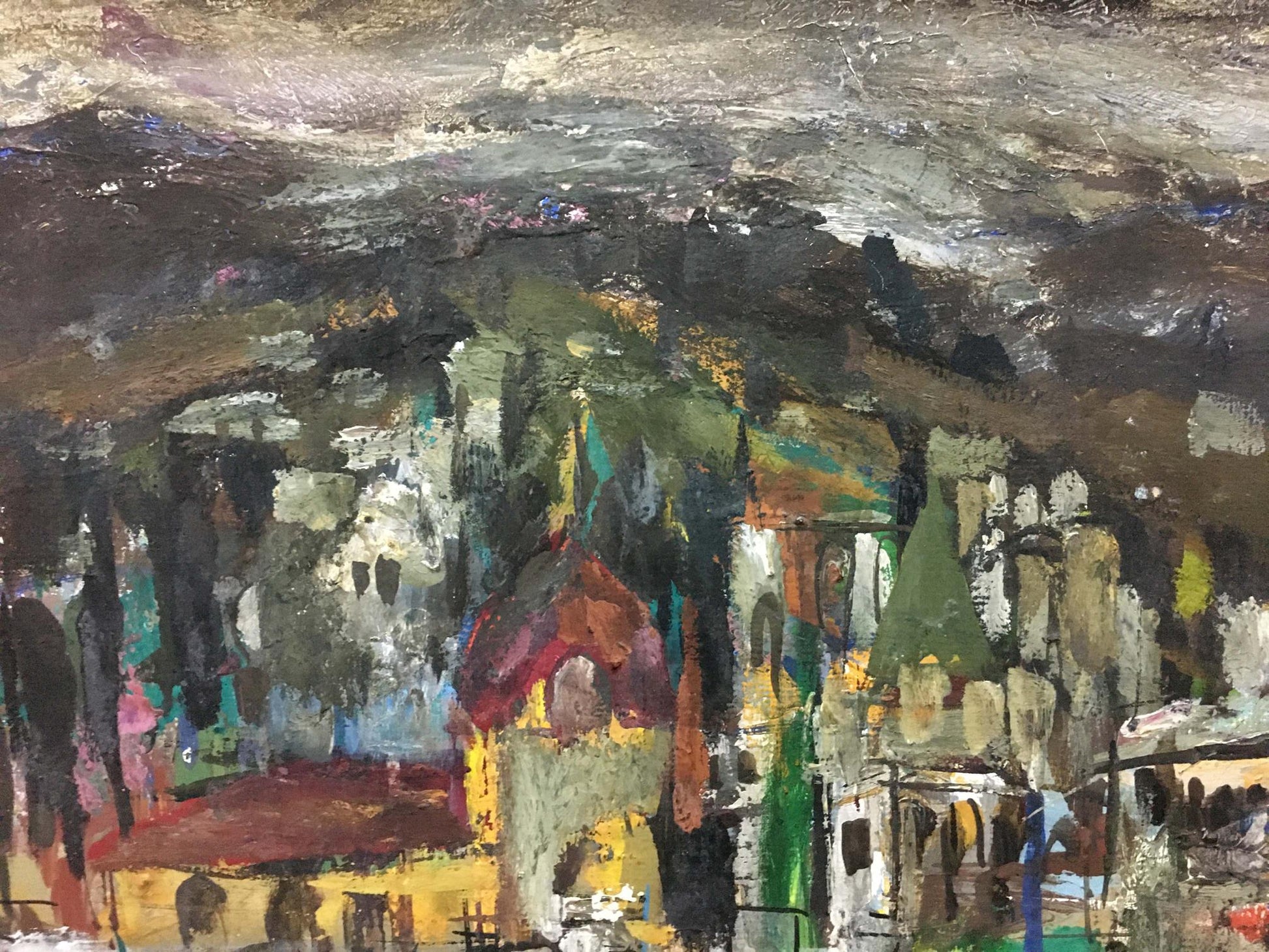 Abstract oil painting City in abstraction by Zebek Vladimir Evgenievich