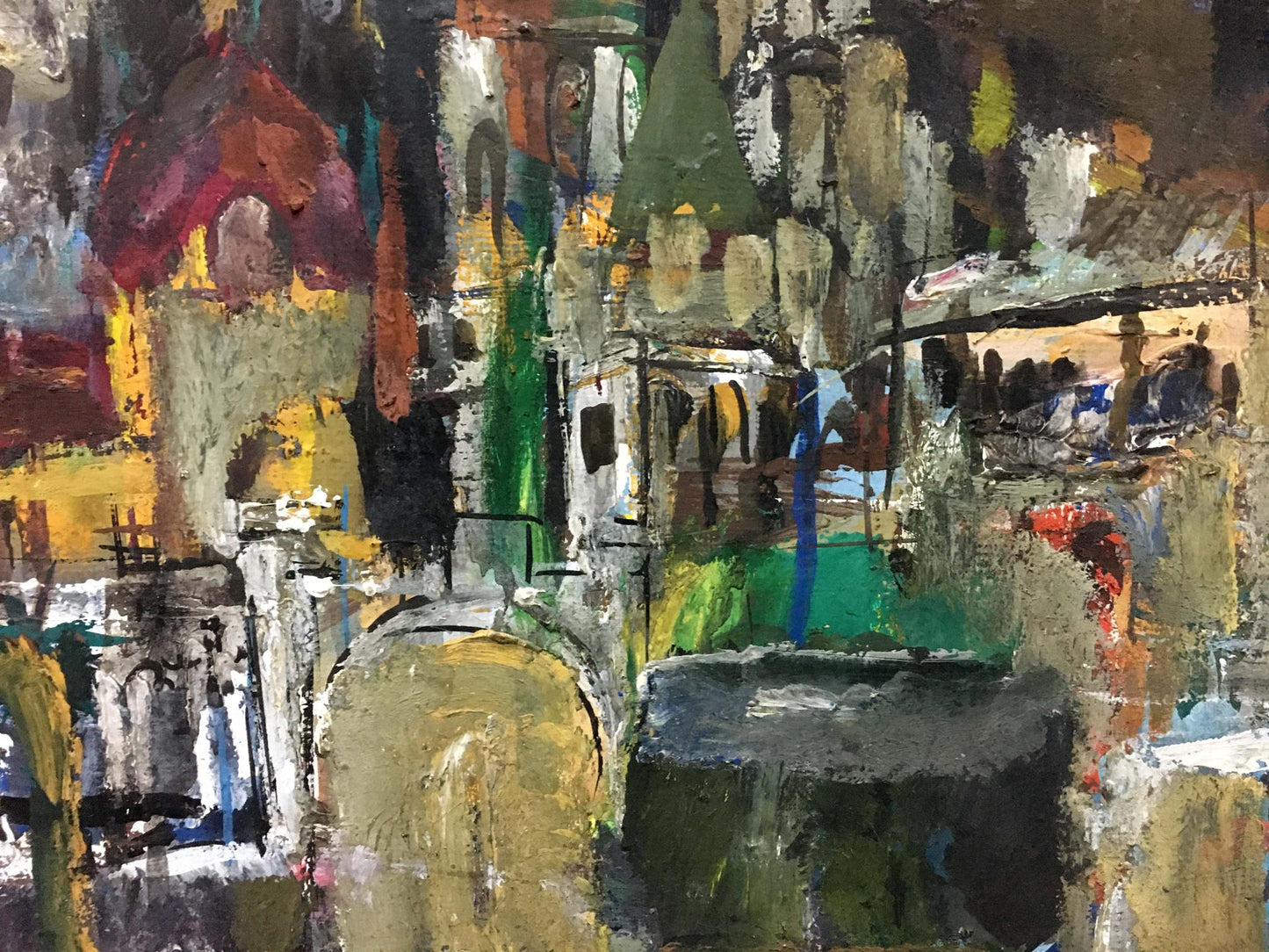 Abstract oil painting City in abstraction by Zebek Vladimir Evgenievich