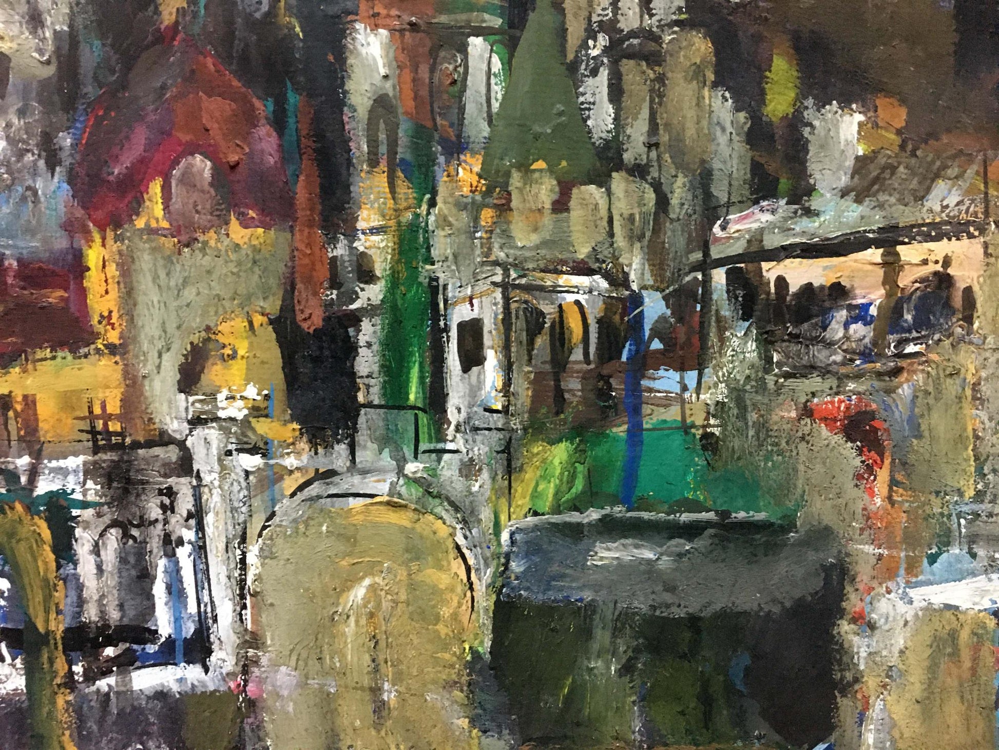 Abstract oil painting City in abstraction by Zebek Vladimir Evgenievich
