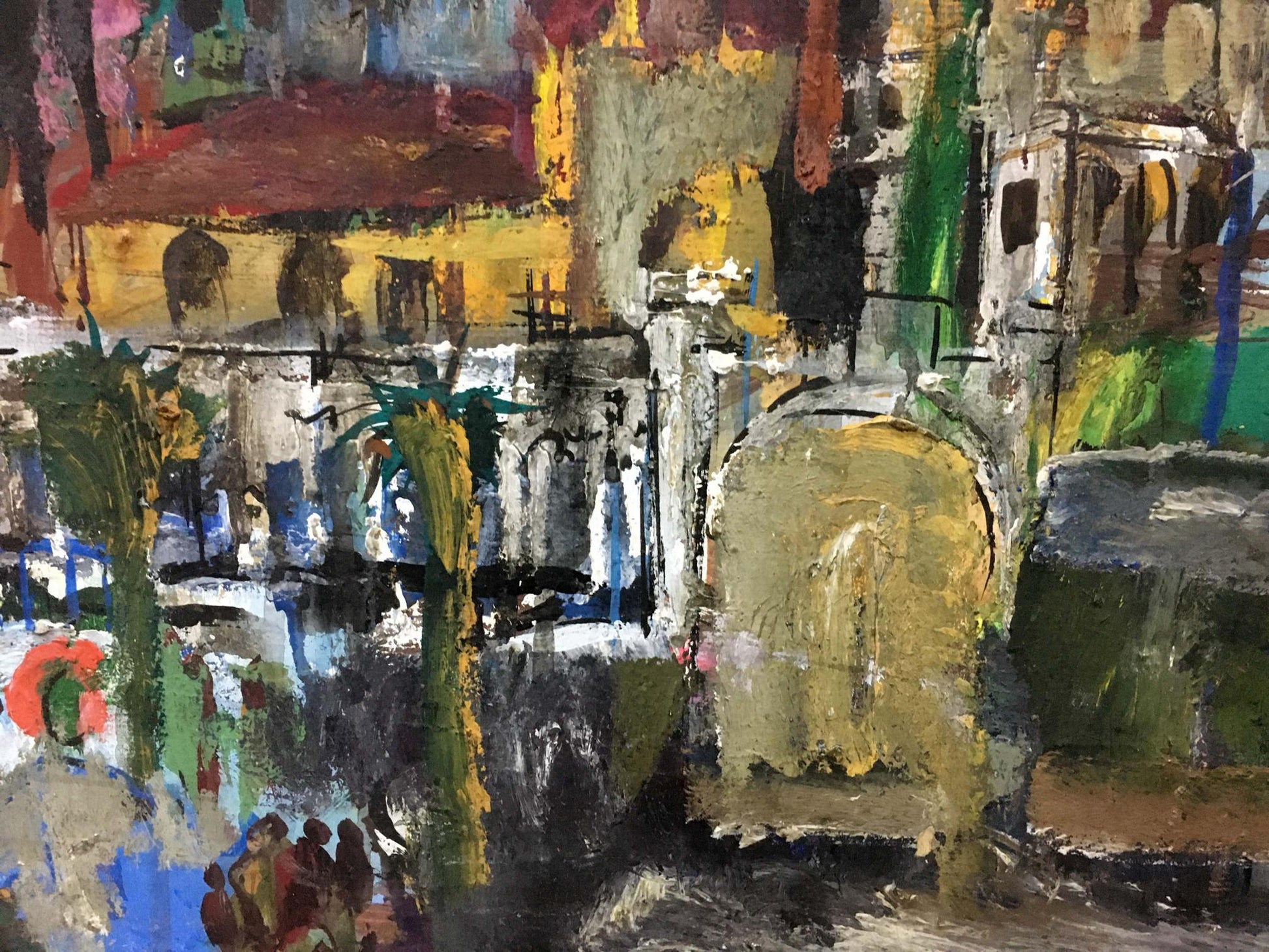 Abstract oil painting City in abstraction by Zebek Vladimir Evgenievich