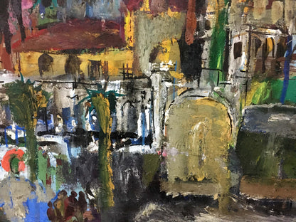 Abstract oil painting City in abstraction by Zebek Vladimir Evgenievich