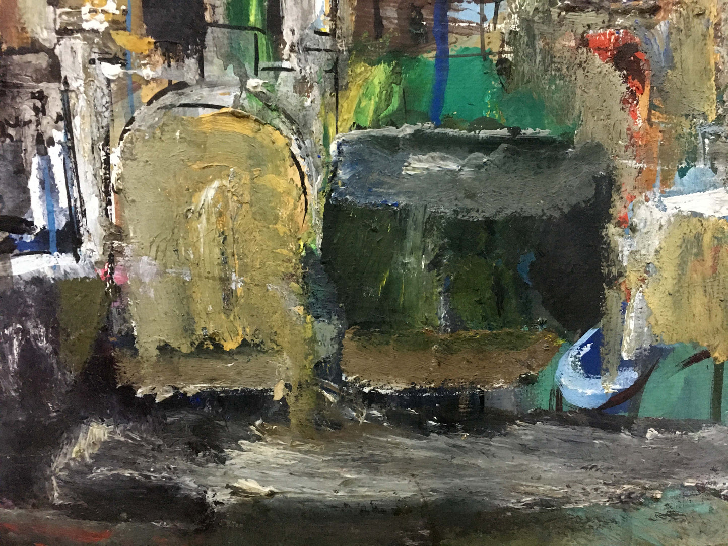 Abstract oil painting City in abstraction by Zebek Vladimir Evgenievich
