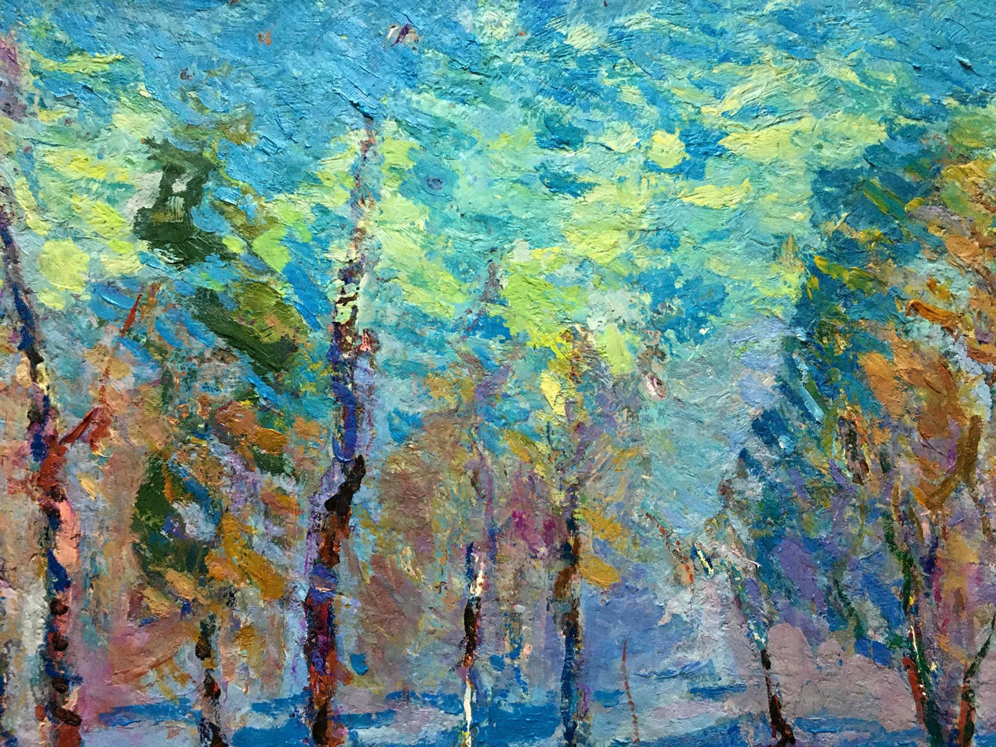 Vibrant impressionist oil painting River Dupliy by Sergey Alexandrovich