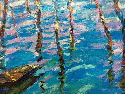 Vibrant impressionist oil painting River Dupliy by Sergey Alexandrovich
