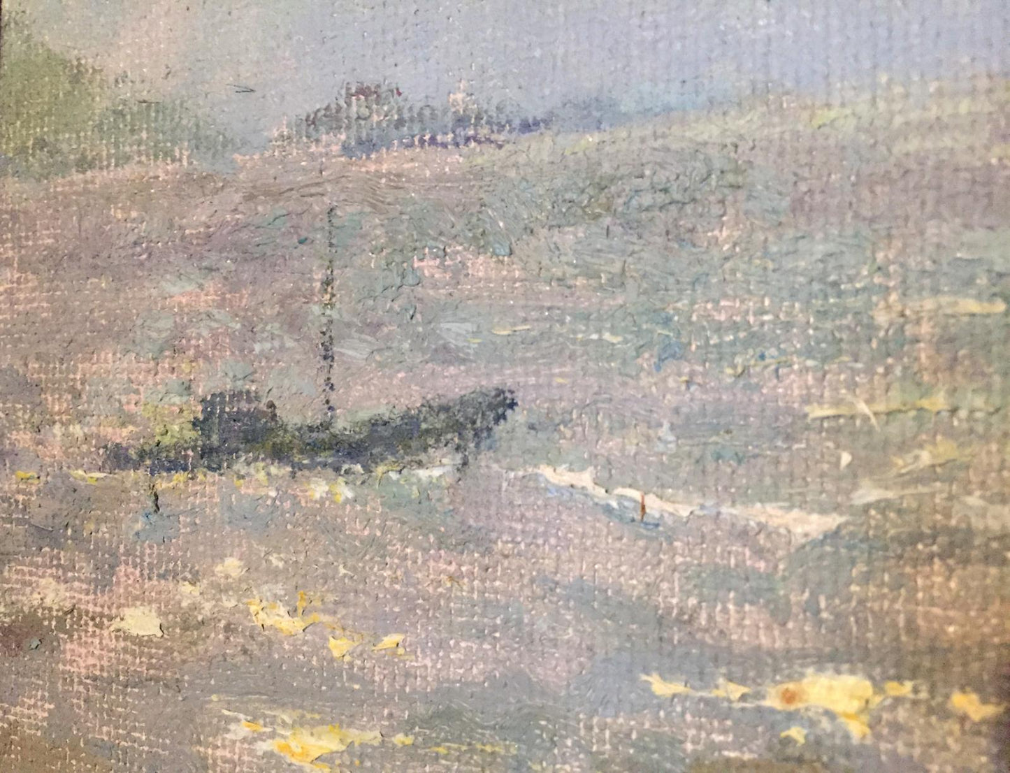 Oil painting Sea by Gavdzinsky Albin Stanislavovich: solitary boat on calm waters