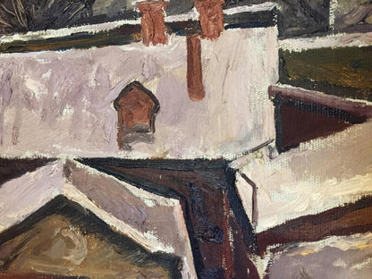 Oil painting by Gavdzinsky Albin Stanislavovich: impressionistic white building