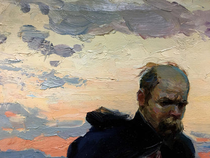 Oil painting of bearded Taras Shevchenko by Bozhiy Mikhail Mikhailovich