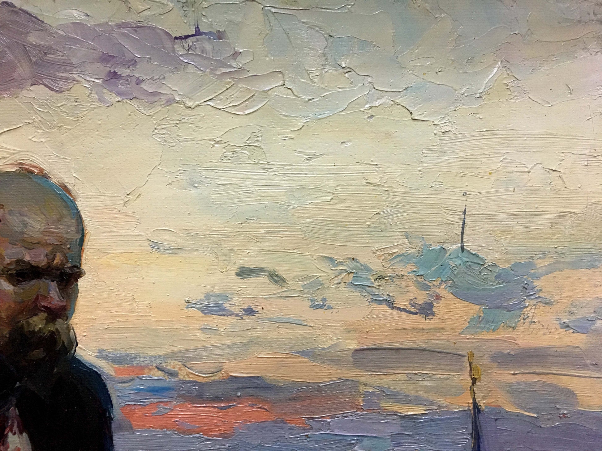 Oil painting of bearded Taras Shevchenko by Bozhiy Mikhail Mikhailovich