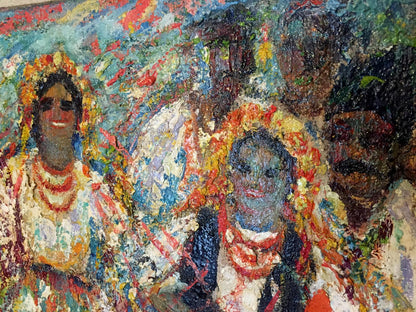 Vibrant Song Shary oil painting by Anatoly Ivanovich with impasto women