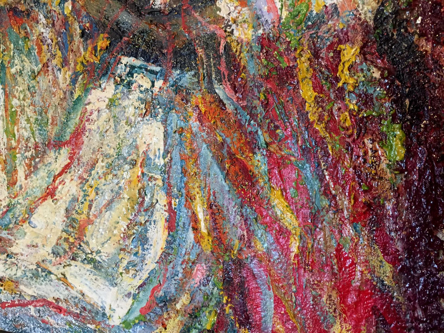 Vibrant abstract oil painting Song Shary by Anatoly Ivanovich with textured strokes