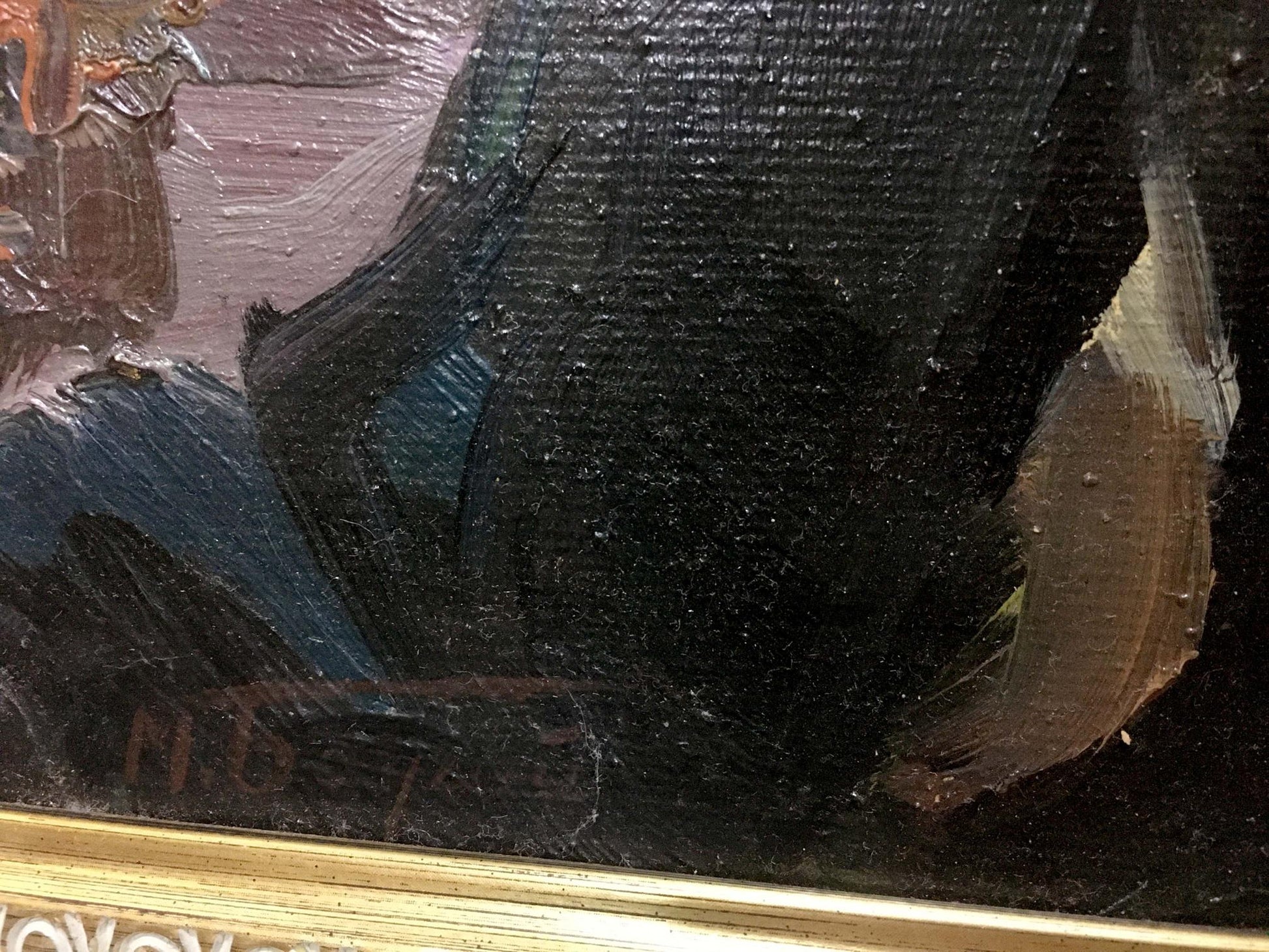 Textured dark oil painting of Taras Shevchenko by Bozhiy Mikhail Mikhailovich