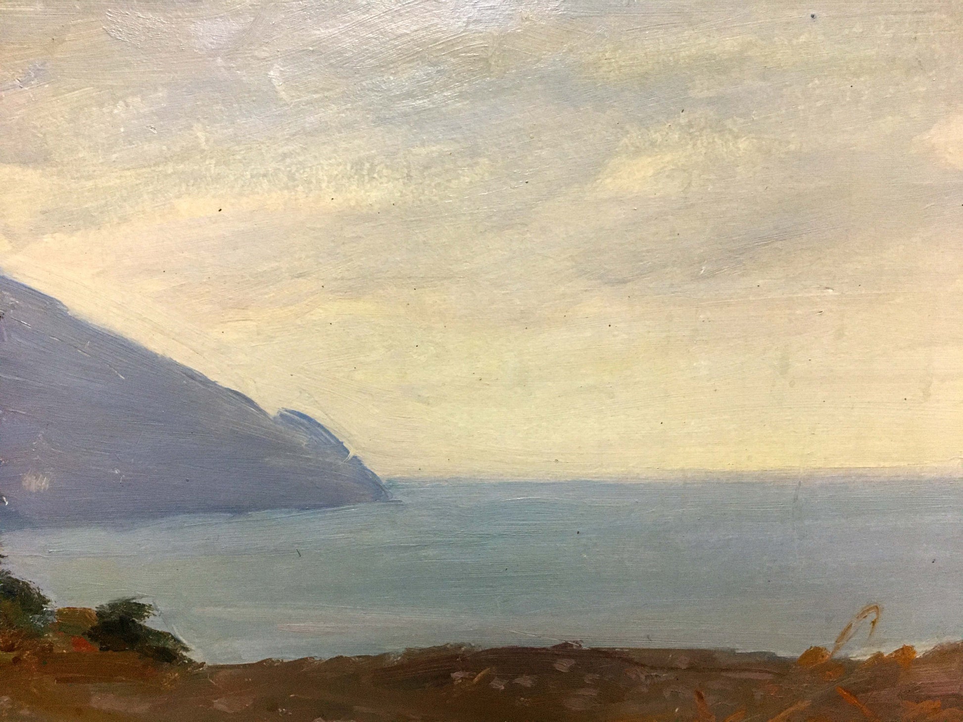 Serene coastal oil painting Shore landscape by I. V. Kisil