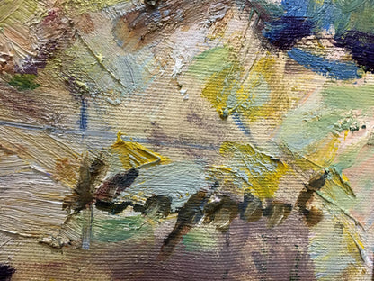 Oil painting In Port Karpov by Nikolay Mikhailovich with textured impasto