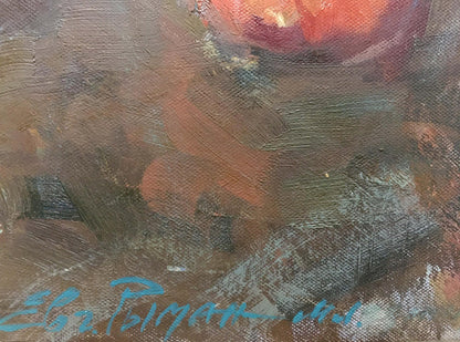 Oil painting For lunch by Ryman Evgeny Nikolaevich, vibrant red fruit on canvas