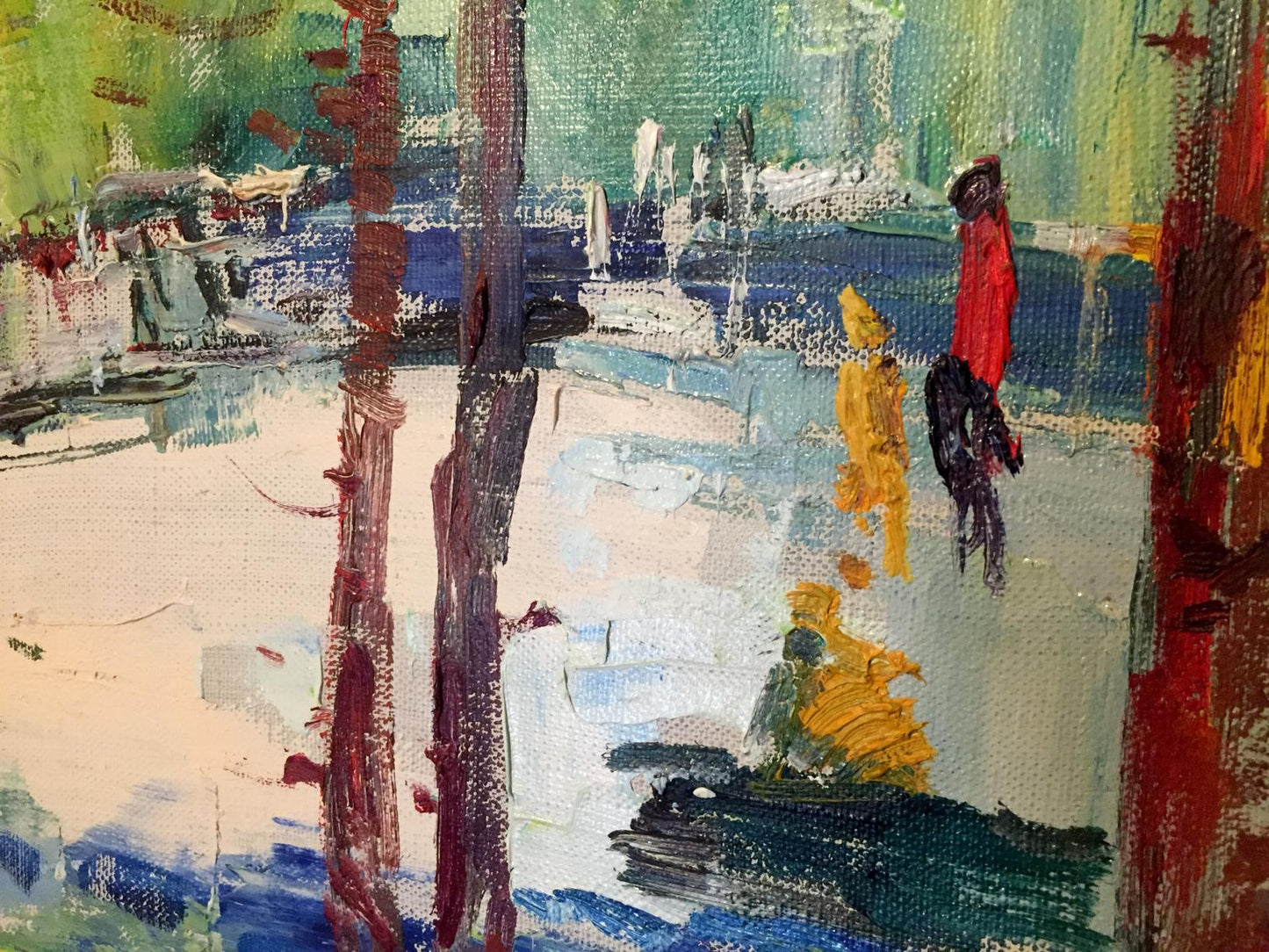 Vibrant oil painting Forest Park by Titko Stepan Ilich with bold colorful brushstrokes