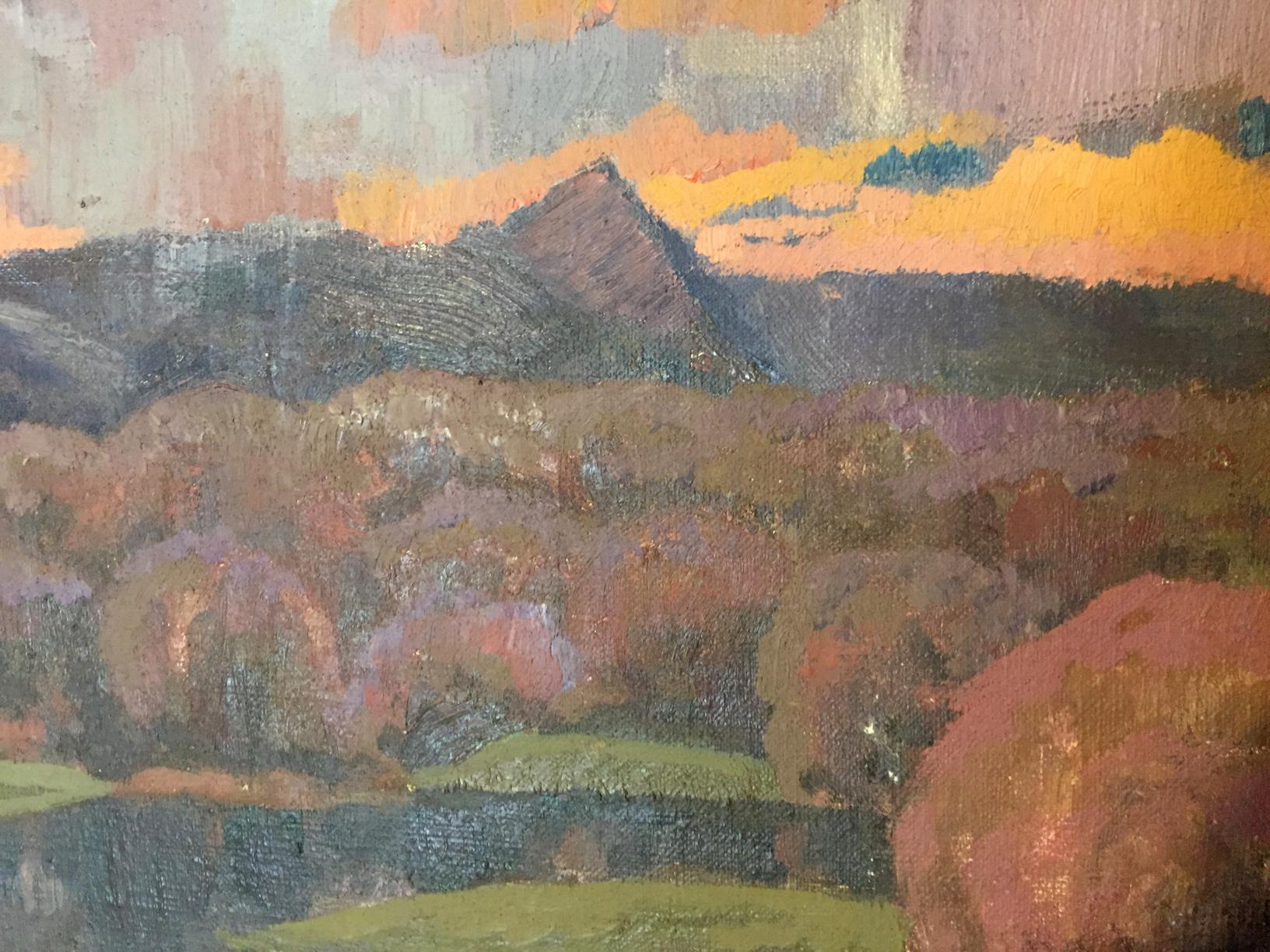 Oil painting After the Rain by Kudrin Viktor Petrovich, textured mountains