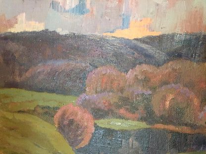Oil painting After the Rain by Kudrin Viktor Petrovich, abstract textured landscape