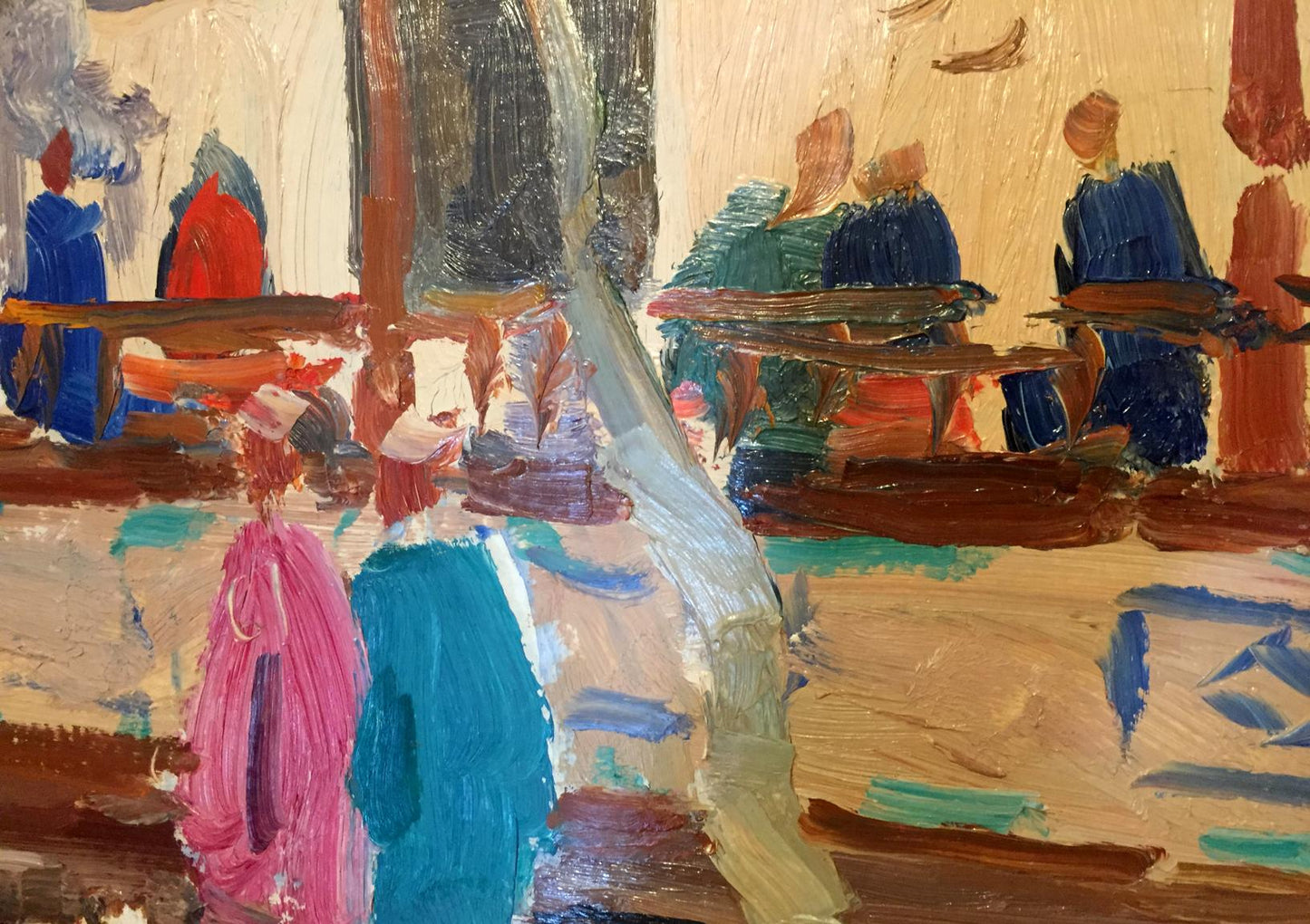 Oil painting Meeting People by Konovalov Yuri Alexandrovich