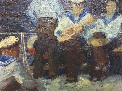 Impressionistic oil portrait of sailors by Klepikov Nikolay Semenovich