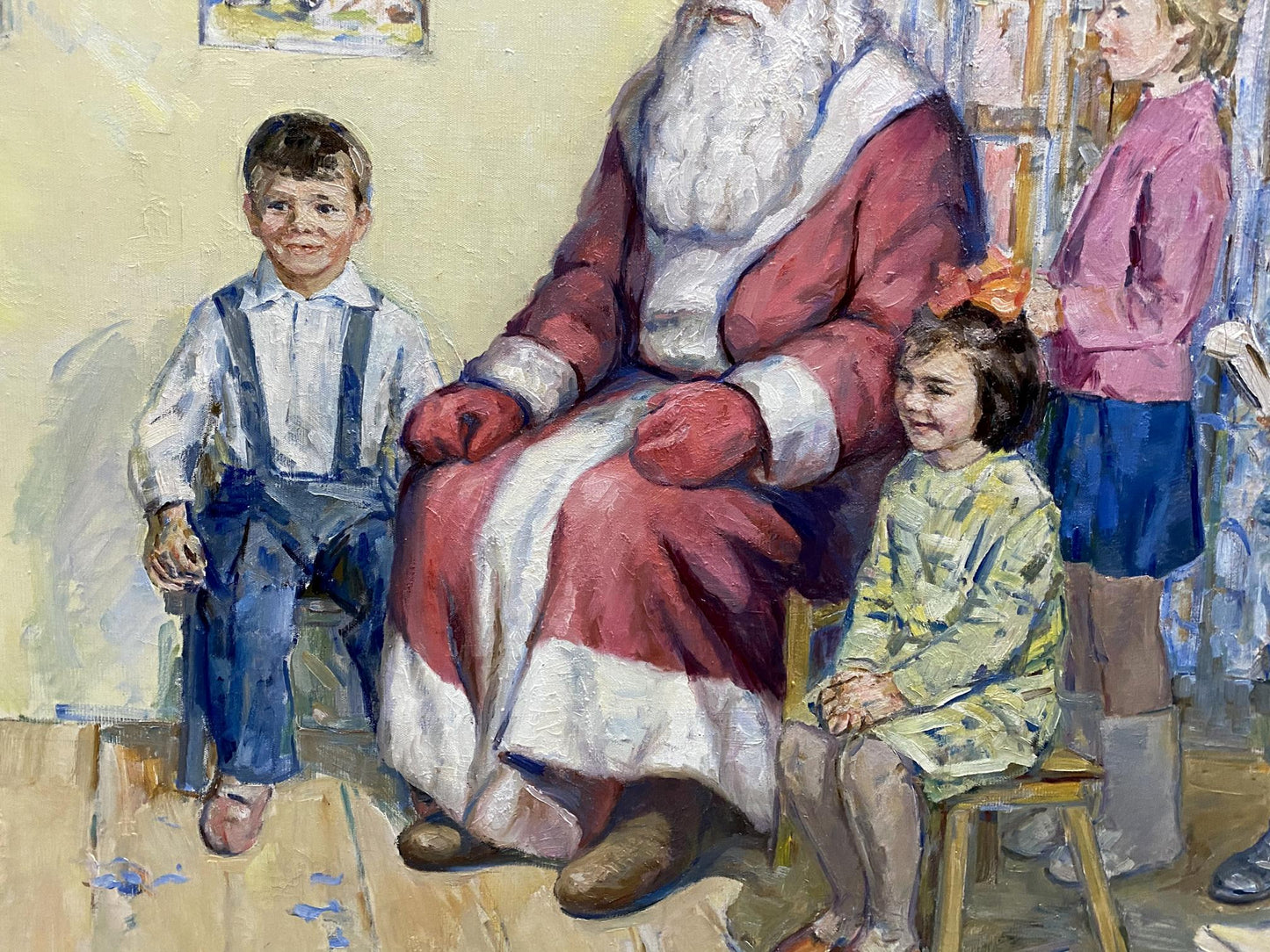 Oil painting Meeting with Santa Claus by Borisov Alexander Alekseevich