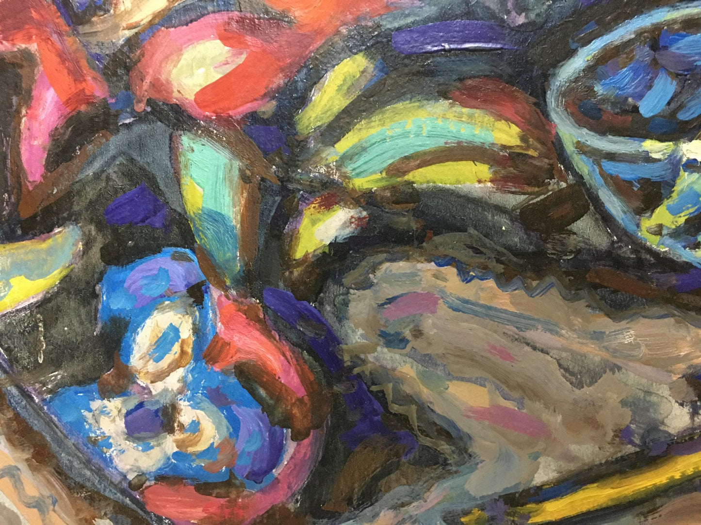 Vibrant Thoughts on Food oil painting by Gaiduk Zinaida Kirillovna