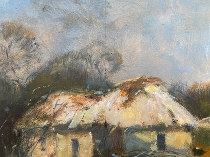 Oil piece The Neglected Courtyard by Oleg Arkad'yevich Litvinov
