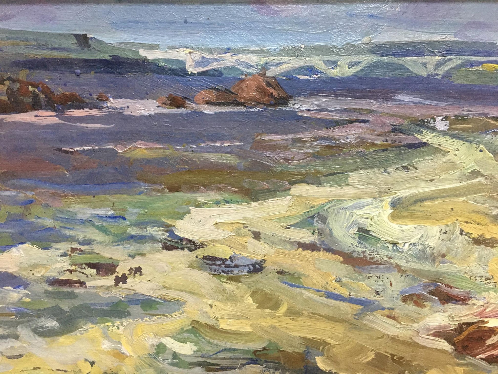 Impressionistic coastal oil painting by Dam Kolosovsky Georgy Sergeevich
