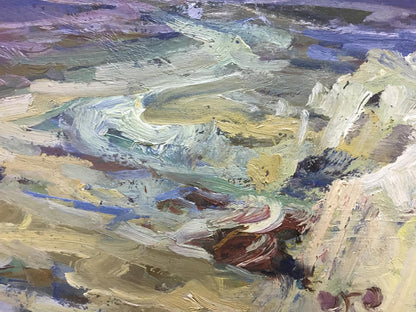 Abstract oil painting Dam by Kolosovsky Georgy Sergeevich