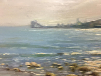 Blurry impressionistic oil painting Near the shore by Miroshnik Konstantin Vyacheslavovich