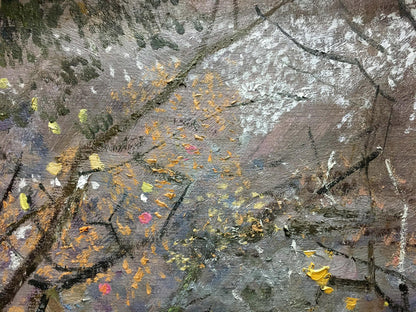 Abstract oil painting of beautiful forest by Zaretsky Victor Ivanovich