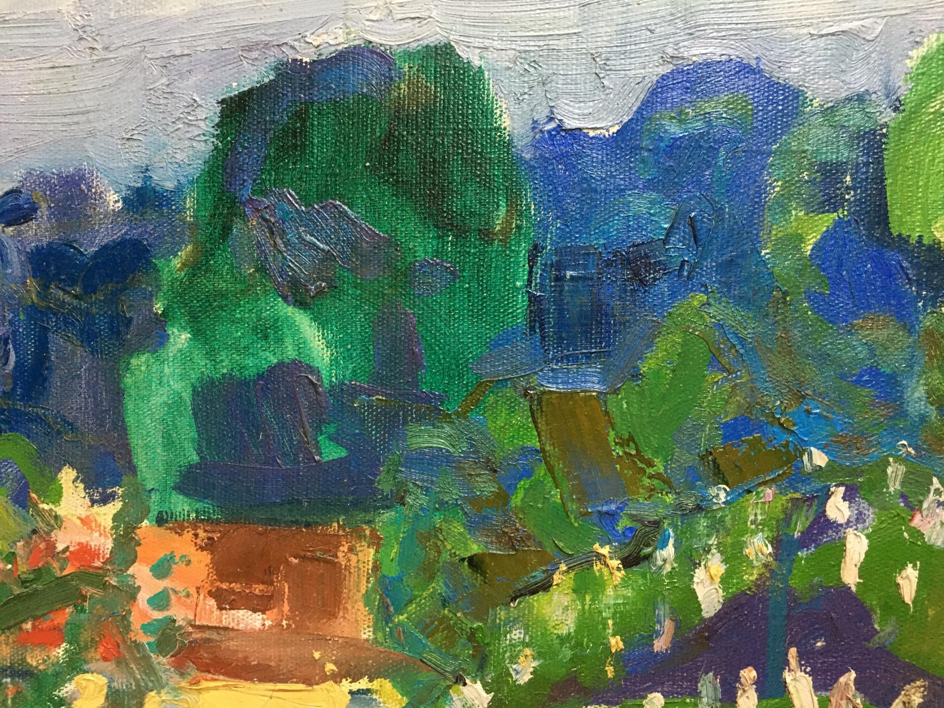 Vibrant Garden oil painting by Glushchenko Nikolay Petrovich