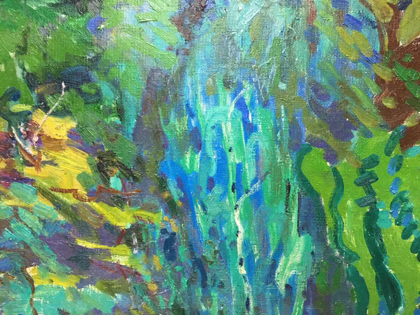 Vibrant impressionist oil painting Garden by Glushchenko Nikolay Petrovich