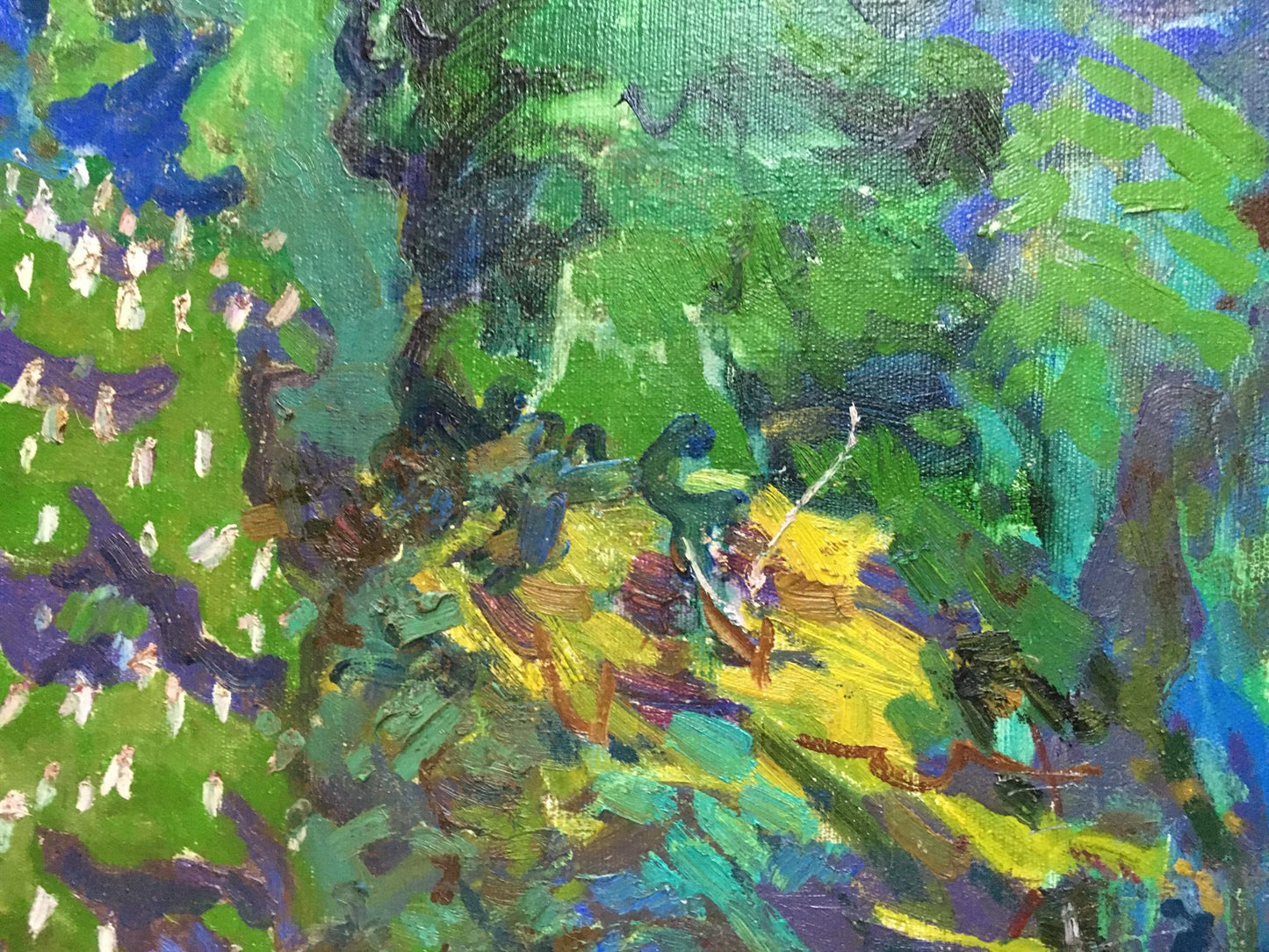 Vibrant impressionist oil painting Garden by Glushchenko Nikolay Petrovich