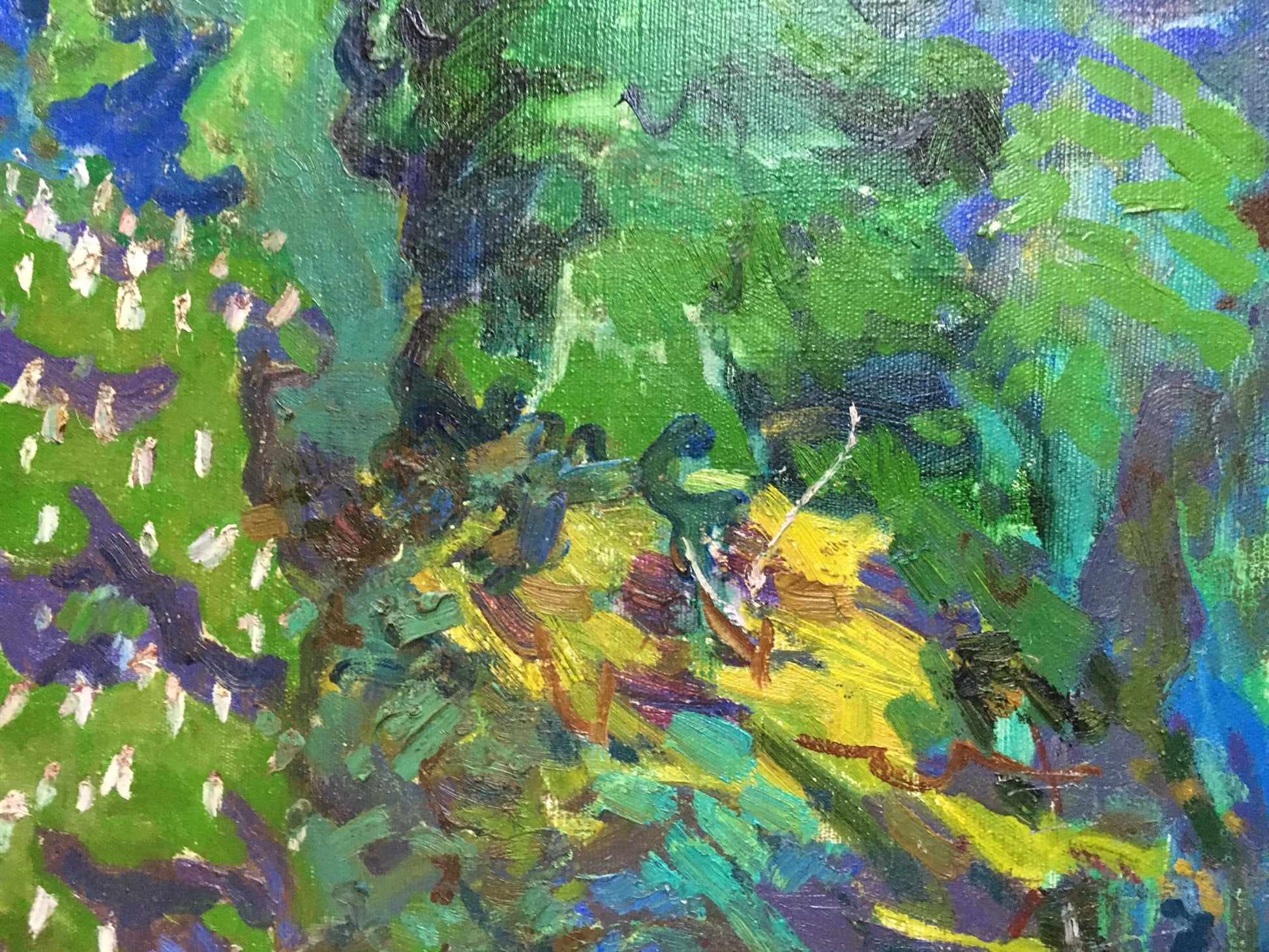 Vibrant impressionist oil painting Garden by Glushchenko Nikolay Petrovich