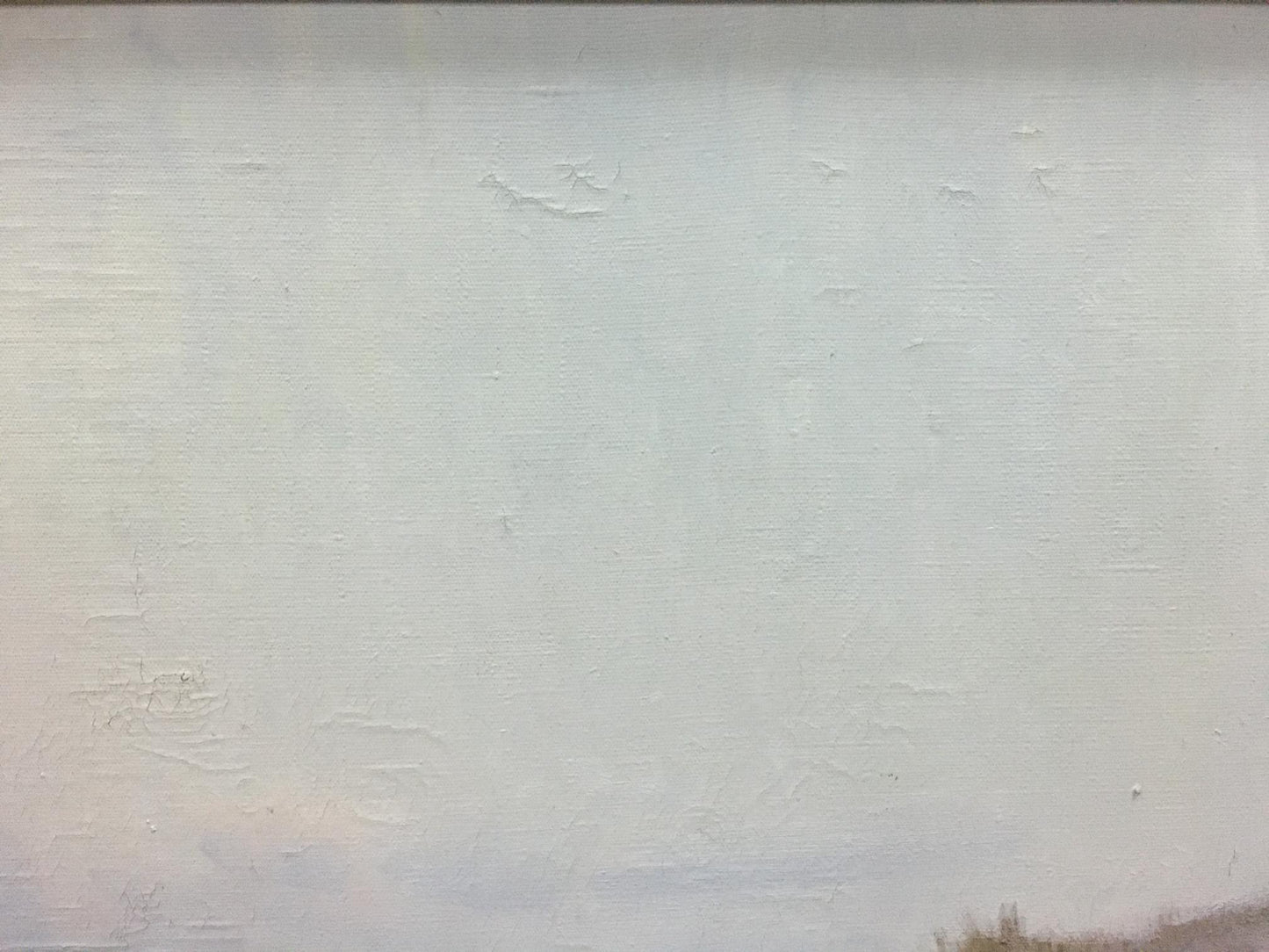 Textured off-white canvas back of Oil painting Landscape by Bezugly Daniil Ivanovich